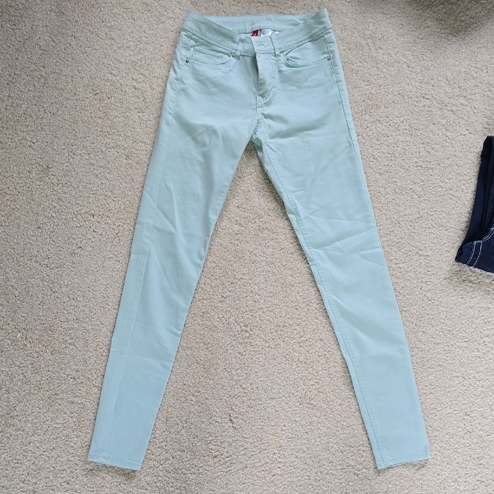 H&M Mint Green Skinny Jeans